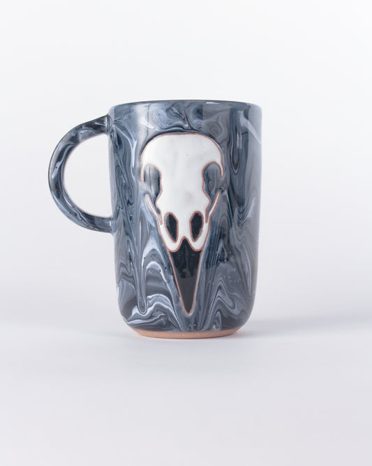 Raven Skull Travel Mug