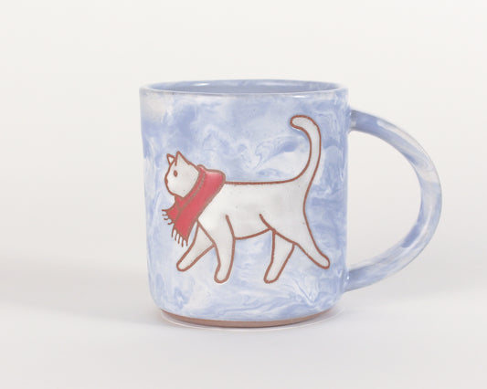 Cat in Winter Mug