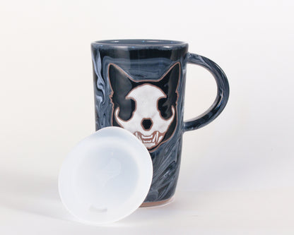 Cat Skull Travel Mug
